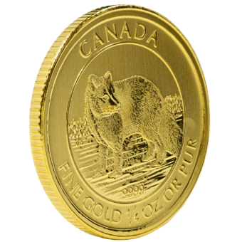 Gold Canadian Arctic Fox 1/4 Ounce Coin