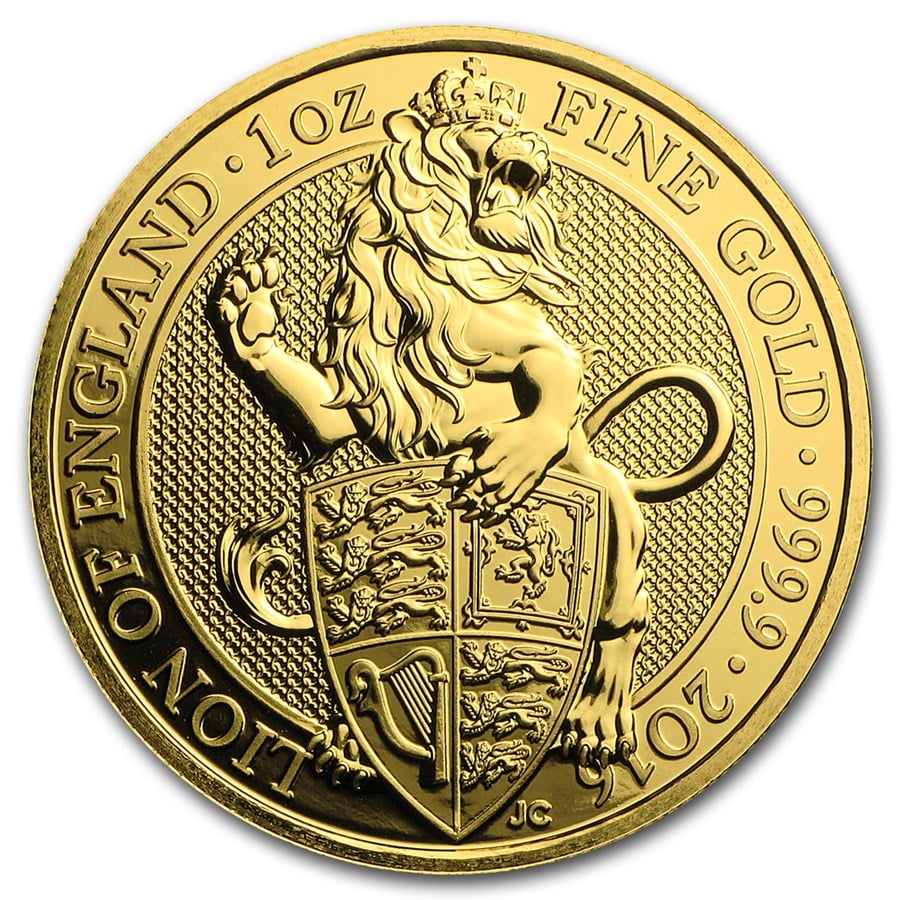 2016 1 oz Great Britain Queen's Beast Gold Coin - Lion