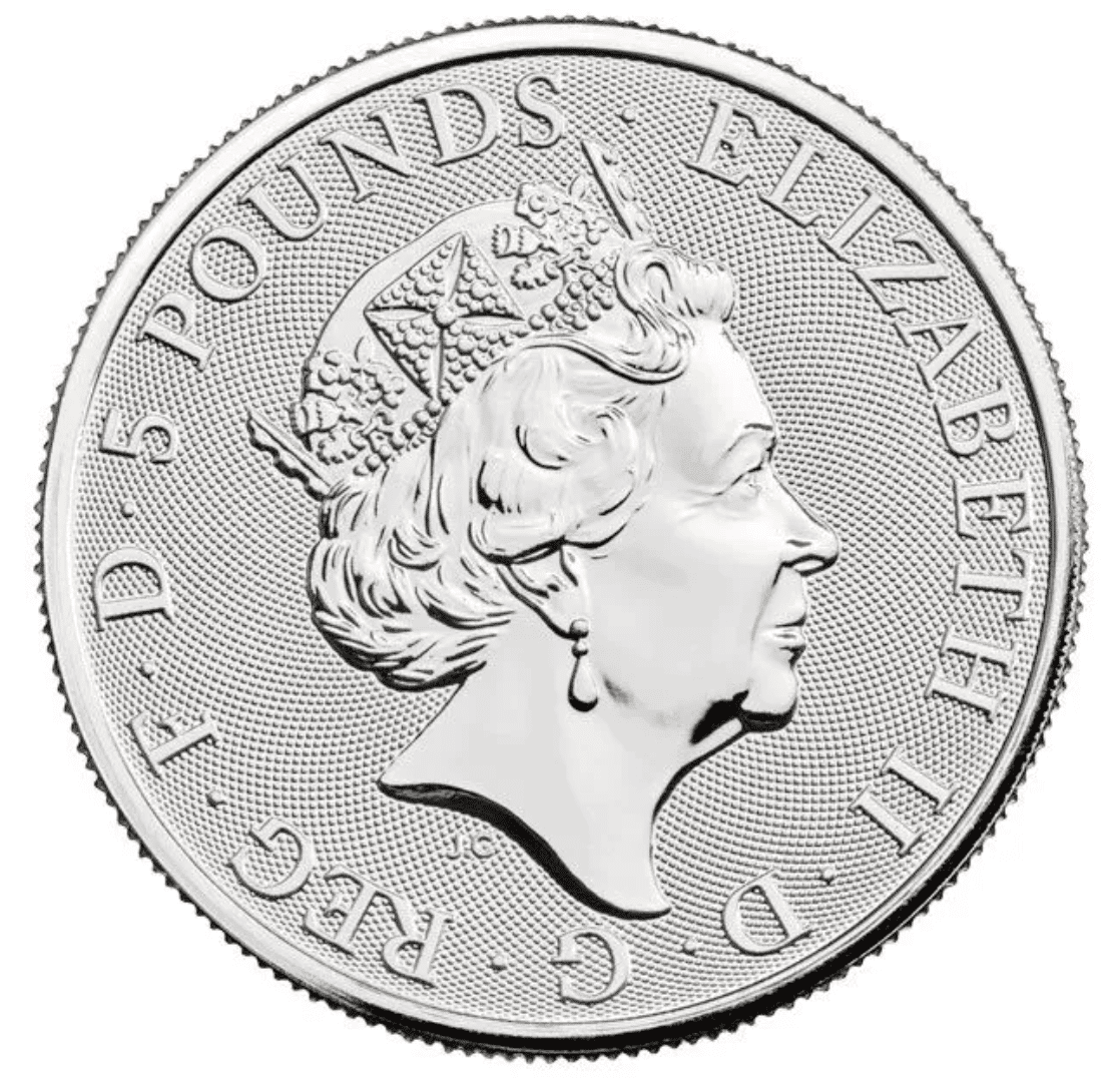 Silver Great Britain Tudor Beasts - Lion of England 2 oz. 2022 Gem/BU - Image 2