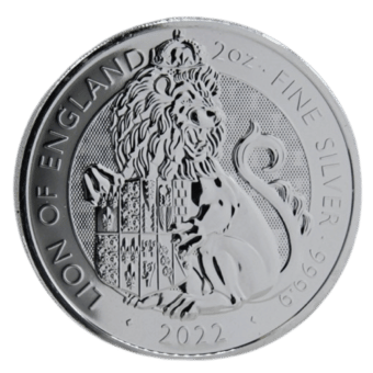 Silver Great Britain Tudor Beasts - Lion of England 2 oz. 2022 Gem/BU