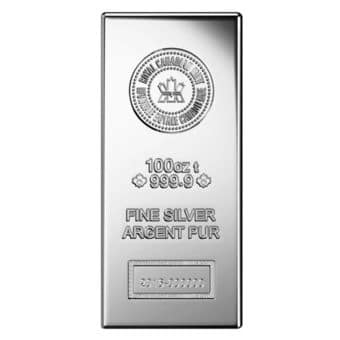Silver Premium Royal Canadian Mint Bar 100 oz.