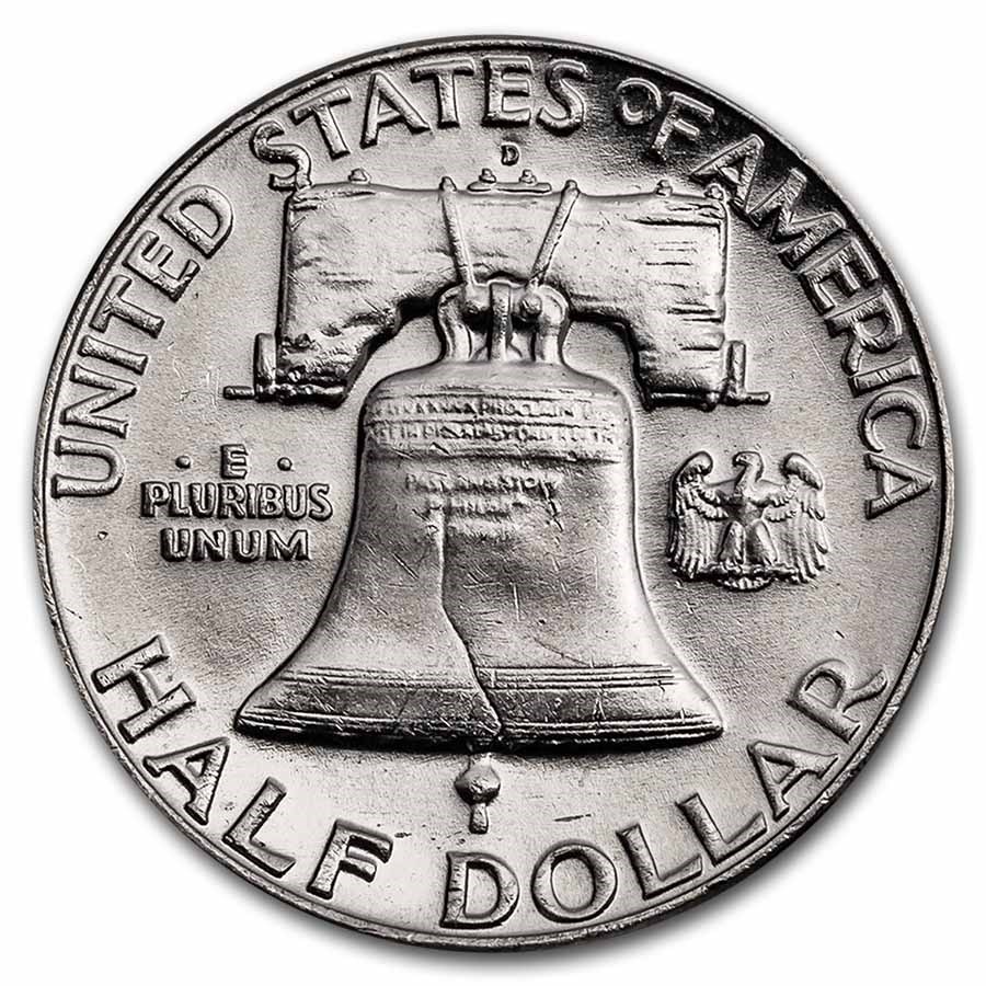 Silver United States Franklin Half-Dollar 90% BU ($1 Face Value) - Image 3