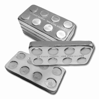 Silver Monarch Building Block Bar 10 oz.