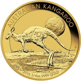 Gold Australian Kangaroo 1/4 oz. Gem/BU