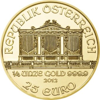 Gold Austrian Philharmonic 1/4 oz. Gem/BU