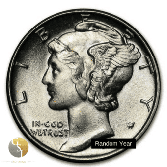 Silver United States Mercury Dime 90% VF