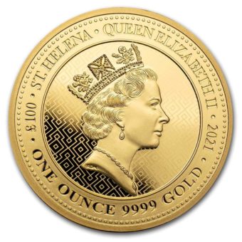 Gold St. Helena Queen's Virtues - Victory 1 oz. 2021 Gem/BU