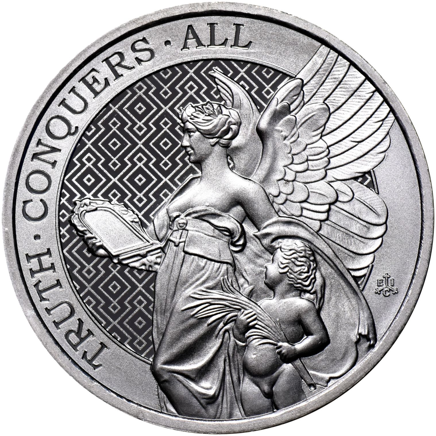 Silver St. Helena Queen's Virtues - Truth 5 oz. 2022 Gem/BU - Image 2