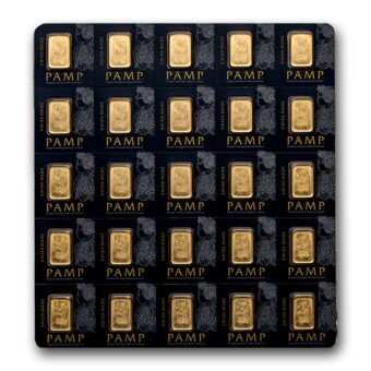 Gold PAMP Fortuna 25 Gram Multigram Sheet