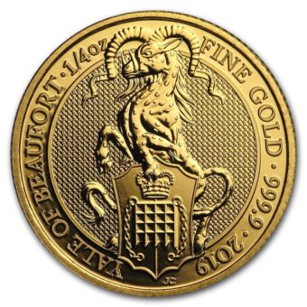 Gold Great Britain Tudor Beasts - Yale of Beaufort 1/4 oz. 2019 Gem/BU