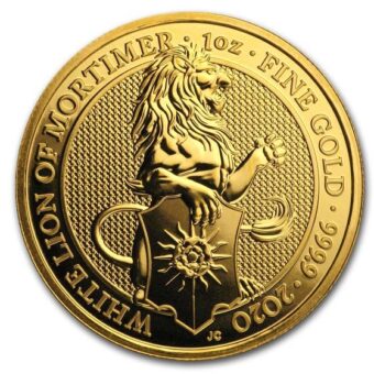 2020 Great Britain 1 oz Gold Queen's Beasts The White Lion