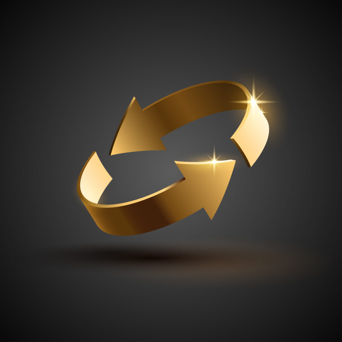 Gold,Rotation,Arrows